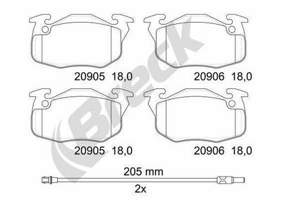 Peugeot 106 I 1.5 D Front Brake Pads - thumbnail image 4