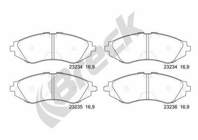 Daewoo Tacuma 1.8 Front Brake Pads - thumbnail image 2