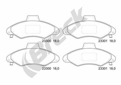 Ford Escort VI Van/ Furgon/ Estate 1.8 Turbo D Front Brake Pads - thumbnail image 2