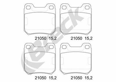 Vauxhall Vectra Liftback 2.5 i V6 Rear Brake Pads - thumbnail image 2