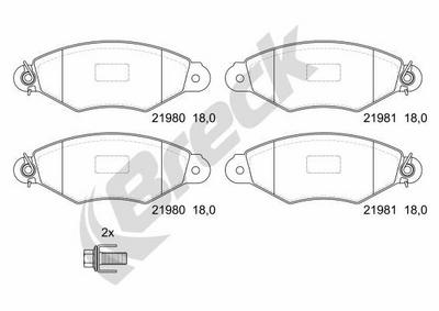 Citroën Xsara Coupe 1.4 i Front Brake Pads - thumbnail image 2