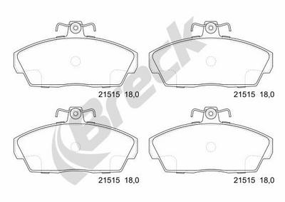 Honda Civic Mk V Aerodeck 1.5 16V Front Brake Pads - thumbnail image 2