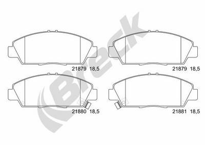 Honda Accord Mk V 2.0 i Front Brake Pads - thumbnail image 2
