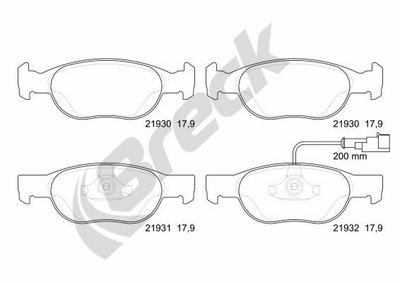 FIAT Marea 1.2 16V Front Brake Pads - thumbnail image 2