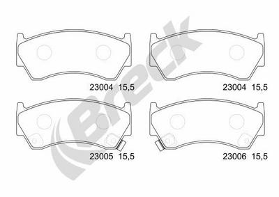 Nissan Almera Hatchback 1.6 Front Brake Pads - thumbnail image 2