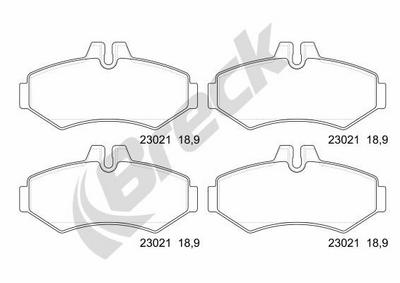 Mercedes-Benz Sprinter 2-t Bus 208 CDI Rear Brake Pads - thumbnail image 2