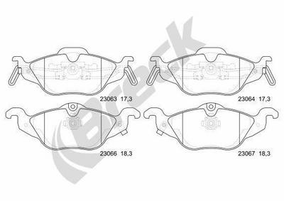 Vauxhall Astravan Mk IV Furgon/ Estate 1.4 16V Front Brake Pads - thumbnail image 4