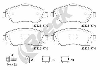 Vauxhall Corsavan Mk II Van/ Furgon/ Hatchback 1.2 16V Dualfuel Front Brake Pads - thumbnail image 2