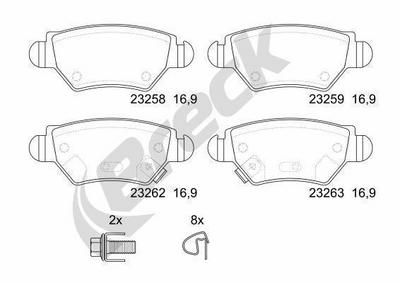 Vauxhall Astravan Mk IV Furgon/ Estate 1.7 TD Rear Brake Pads - thumbnail image 4
