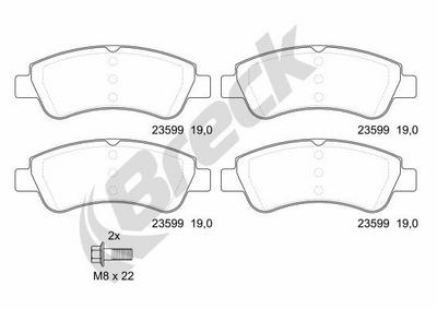 Citroën DS 3 Convertible 1.6 THP Front Brake Pads - thumbnail image 2