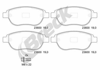 Peugeot 307 2.0 Front Brake Pads - thumbnail image 2