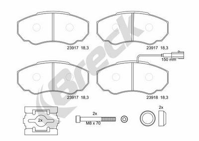 FIAT Ducato Bus 160 Multijet 3,0 D Front Brake Pads - thumbnail image 2