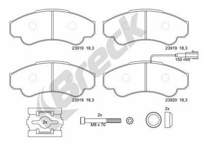 FIAT Ducato Bus 2.0 Front Brake Pads - thumbnail image 2