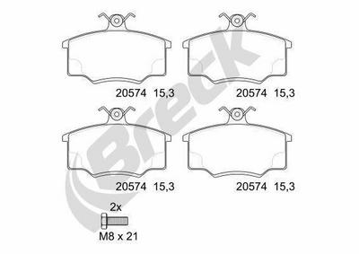 Audi Coupe B2 2.1 GT Front Brake Pads - thumbnail image 4