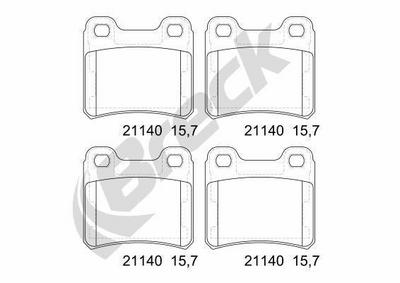 Vauxhall Senator Mk II 3.0 i Cat Rear Brake Pads - thumbnail image 4