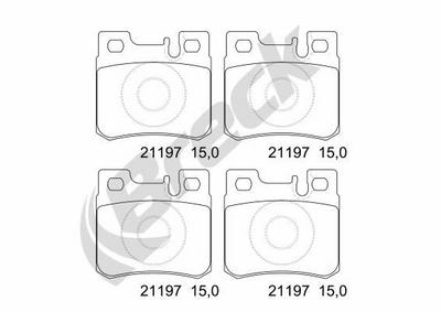 Mercedes-Benz 190 E 2.5-16 Evolution II Rear Brake Pads - thumbnail image 2