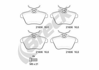 Alfa Romeo 156 2.4 JTD Rear Brake Pads - thumbnail image 2