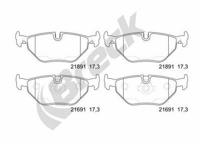 BMW 5 520 i Rear Brake Pads - thumbnail image 2