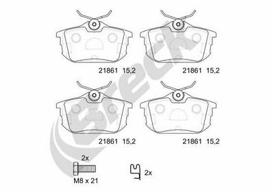 Volvo S40 I 1.6 Rear Brake Pads - thumbnail image 2