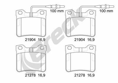 Mercedes-Benz V-Class V 200 Rear Brake Pads - thumbnail image 2