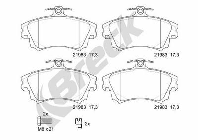 Volvo S40 I 1.9 TD Front Brake Pads - thumbnail image 2