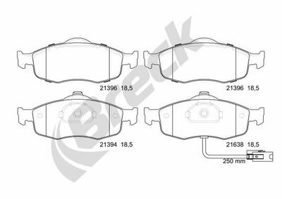 Ford Mondeo 2.0 i 16V Front Brake Pads - thumbnail image 2