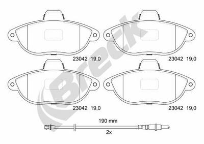 Peugeot Expert Platform/ Chassis 1.9 D Front Brake Pads - thumbnail image 2