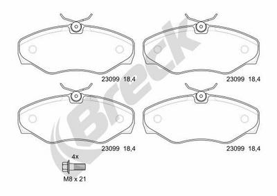 Nissan Primastar Van dCi 120 Front Brake Pads - thumbnail image 2