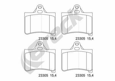 Citroën C5 I Estate 2.0 16V Rear Brake Pads - thumbnail image 2