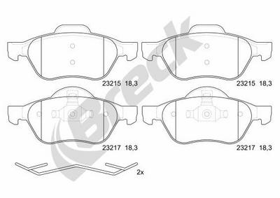 Renault Wind 1.6 Front Brake Pads - thumbnail image 2