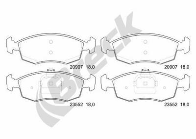 FIAT Punto 1.8 130 HGT Front Brake Pads - thumbnail image 2