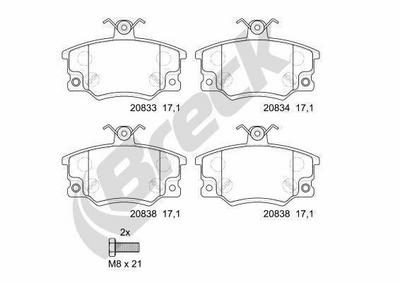 FIAT Punto Cabrio 90 1.6 Front Brake Pads - thumbnail image 4