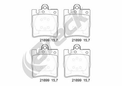 Mercedes-Benz E-Class E 240 Rear Brake Pads - thumbnail image 2