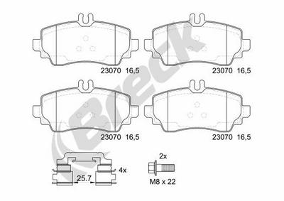 Mercedes-Benz A-Class A 210 Front Brake Pads - thumbnail image 2