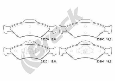 Ford Escort Mk VII 1.3 Front Brake Pads - thumbnail image 4