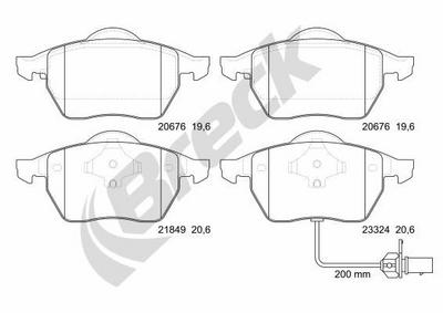 Volkswagen Sharan 1.9 TDI 4motion Front Brake Pads - thumbnail image 2