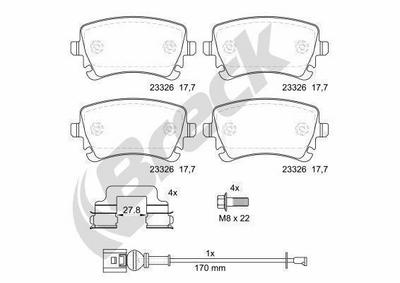Volkswagen Caravelle Mk VI 2.0 TSI Rear Brake Pads - thumbnail image 4