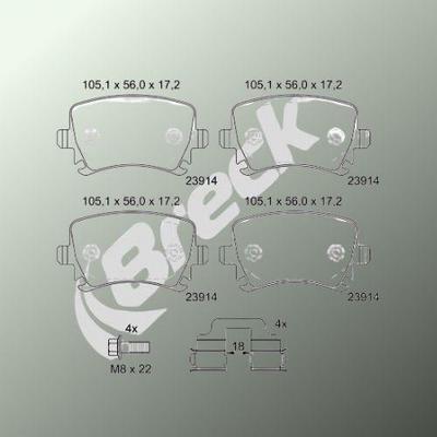 Audi A3 1.2 TSI Rear Brake Pads