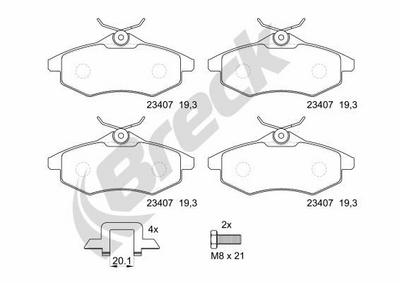 Citroën C2 Enterprise 1.4 HDi Front Brake Pads - thumbnail image 2