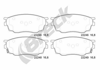 Mazda 6 Hatchback 1.8 Front Brake Pads - thumbnail image 2