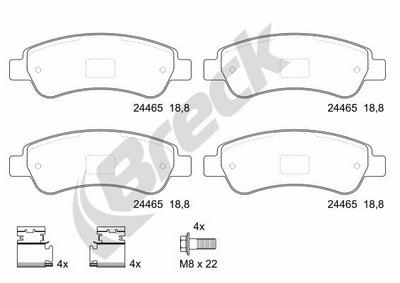 Peugeot Boxer Bus 2.0 BlueHDi 110 Rear Brake Pads - thumbnail image 2
