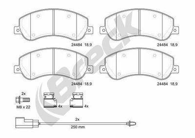Ford Transit Bus 2.2 TDCi RWD Front Brake Pads - thumbnail image 4