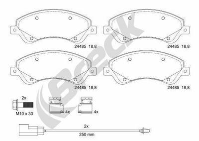 Ford Transit Bus 2.2 TDCi Front Brake Pads - thumbnail image 4