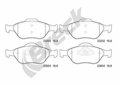 Ford Fusion 1.4 Front Brake Pads - thumbnail image 4