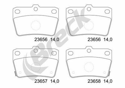 Toyota RAV 4 Mk II 2.0 D 4WD Rear Brake Pads - thumbnail image 2