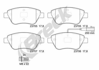 FIAT Punto Van/ Furgon/ Hatchback 1.4 Front Brake Pads - thumbnail image 2