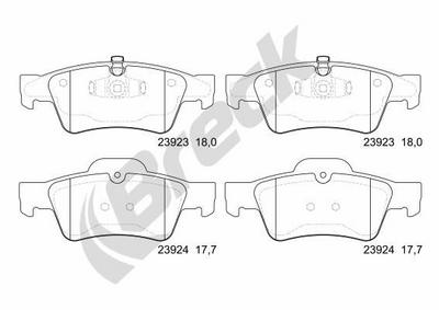 Mercedes-Benz R-Class R 280 CDI Rear Brake Pads - thumbnail image 2