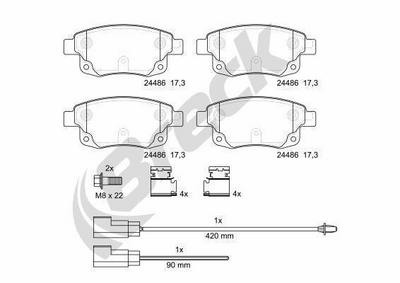 Ford Transit Bus 2.2 TDCi RWD Rear Brake Pads - thumbnail image 4