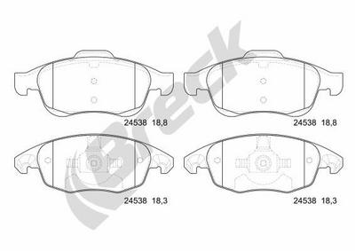 Citroën DS4 1.2 THP 130 Front Brake Pads - thumbnail image 2