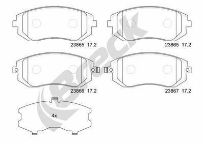Alfa Romeo GT 86 Coupe 2.0 Front Brake Pads - thumbnail image 2